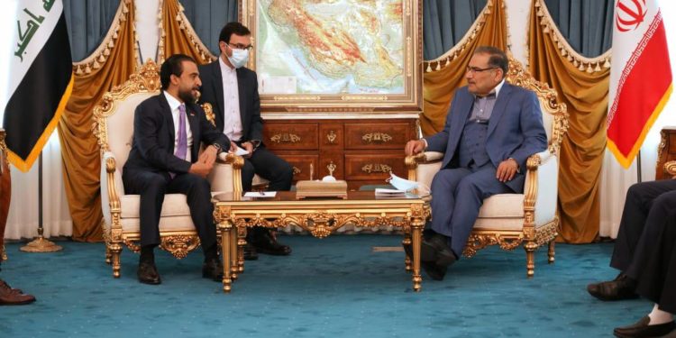 الحلبوسي يلتقي بالأمين العام للمجلس الأعلى للأمن القومي علي شمخاني