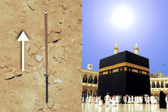 تعامد أشعة الشمس على الكعبة