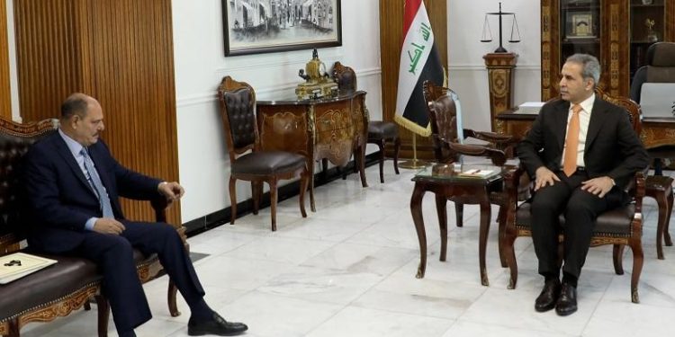 فائق زيدان يستقبل نقيب الصحفيين العراقيين مؤيد اللامي