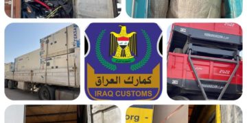 ضبط (9 شاحنات) مخالفة للضوابط في جمرك المنطقة الوسطى