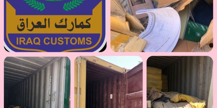 ضبط (7 حاويات) مخالفة تحمل مواد متنوعة في كمرك ام قصر الجنوبي