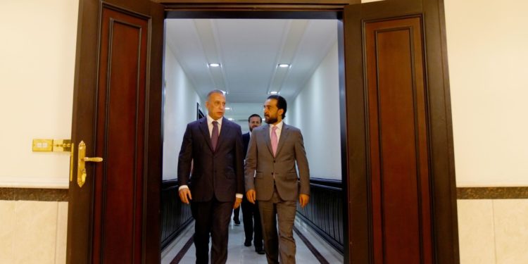 الكاظمي يستقبـــــل محمد الحلبوسي