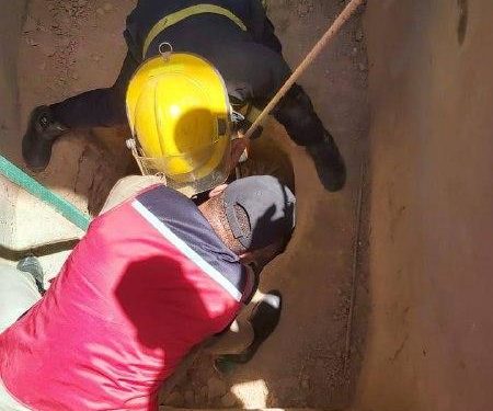 الدفاع المدني ينقذ رجلاً خمسينياً من حفـــرة بصلاح الدين