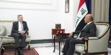 برهم صالح  يستقبل السفير الأميـركي بمناسبة انتهاء مهامه