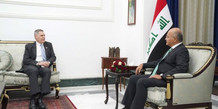 برهم صالح  يستقبل السفير الأميـركي بمناسبة انتهاء مهامه