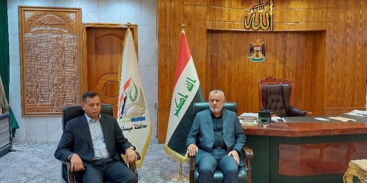 رئيس جهاز الأمن الوطني يصل الـــــى ميسان ويلتقي بالمحافظ