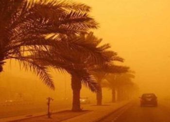 اعلان خارطة توزيع شدة الغبار ليوم غد