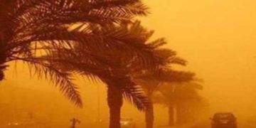 اعلان خارطة توزيع شدة الغبار ليوم غد