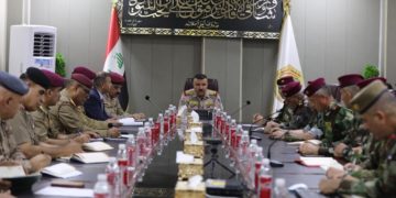 وفد امني رفيع من البيشمركة يصل قيادة العمليات المشتركة