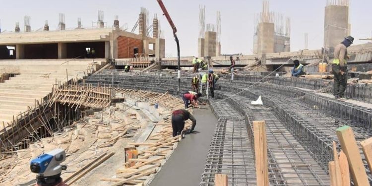 بالصور نسبة الإنجاز الكلية في ملعب الأنبار الأولمبي