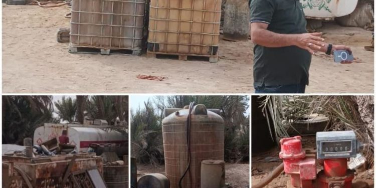 حباط ’عملية تهريب كبرى لــ (400 لتر من الكاز والبنزين) في 9 محافظات +صور