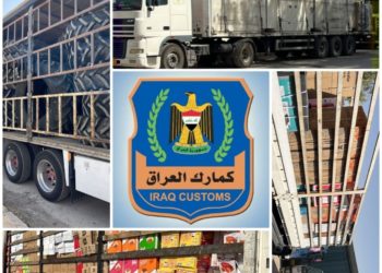 ضبط (19 شاحنة) محملة بمواد مخالفة لضوابط الاستيراد في جمرك المنطقة الوسطى
