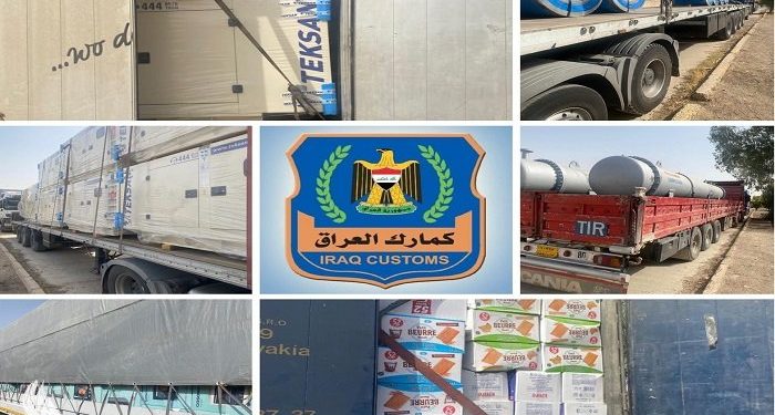 ضبط (11 شاحنة) مخـــالفة لضوابط الاستيراد في جمرك المنطقة الوسطى