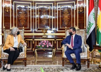 تفاصيل لقاء مسرور بارزاني بالسفيرة الأميركية في بغداد