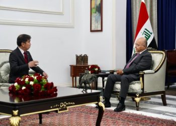 برهم صالح يستقبل السفير اليـــاباني