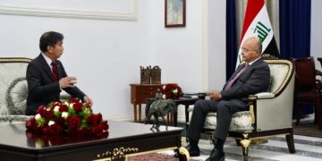 برهم صالح يستقبل السفير اليـــاباني