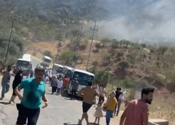 قصف يستهدف مصيفاً سياحياً في دهوك فيديو + صور