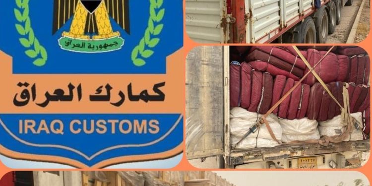 ضبط (7 شاحنات مخالفة) في جمرك المنطقة الوسطى