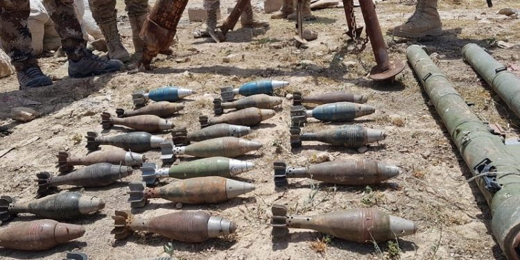 ضبط (حزام ناسف ومنصة لإطلاق الصواريخ) في الأنبار