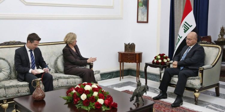 برهم صالح يستقبل السفيرة الاسترالية