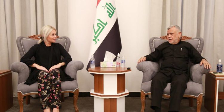 العامري وبلاسخارت يناقشان سبل معالجة الأزمة السياسية الراهنة