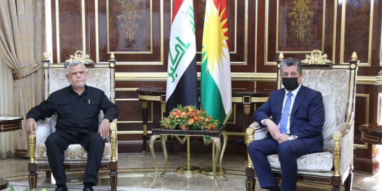 العامري يلتقي مسرور بارزاني في أربيل