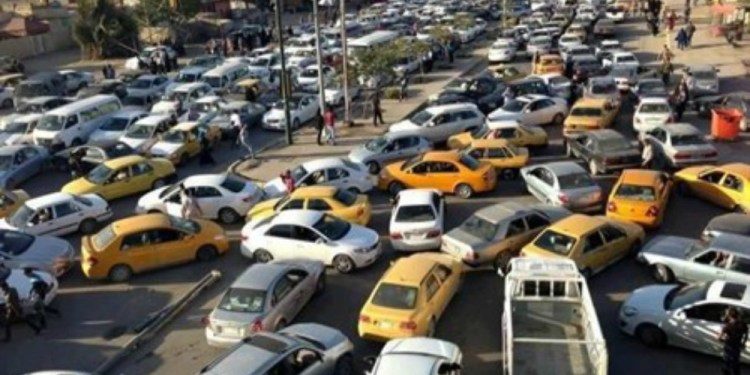 الموقف المروري في بغداد الآن
