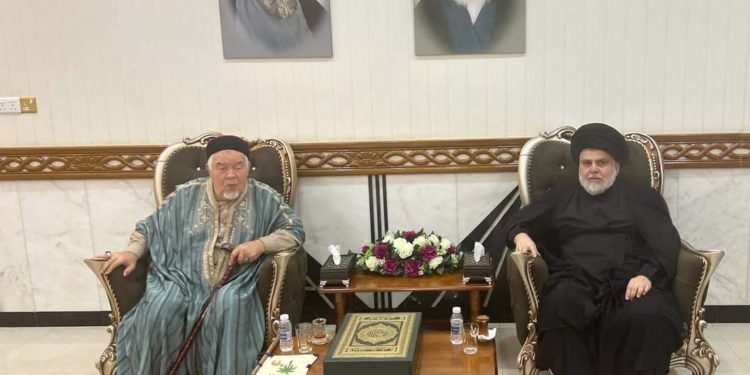 مقتدى الصدر يستقبل الداعية الإسلامي محـمد التيجاني