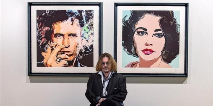 نجم هوليوود جوني ديب يبيع لوحاته بـ 3.6 مليون $