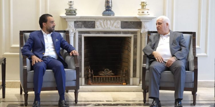 لقاء يجمع فالح الفياض ورئيس البرلمان الحلبوسي