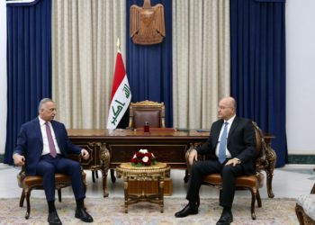 برهم صالح يستقبل مصطفى الكاظمي