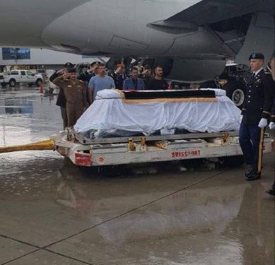نقل جثمان الطيار الراحل عمار عاصي من اتلانتا الأميركية إلى العراق
