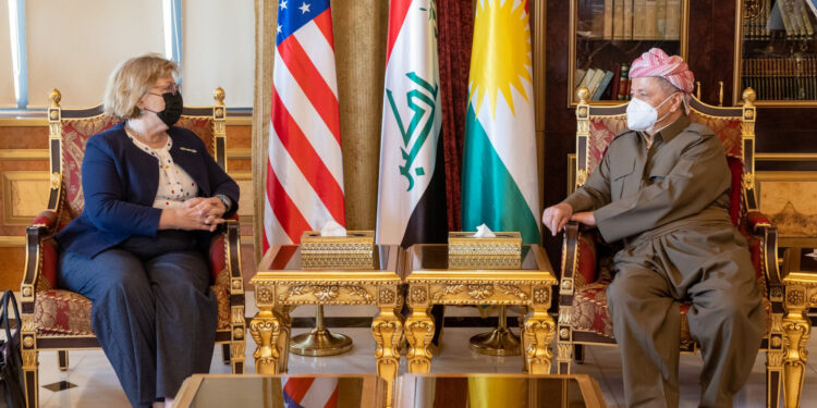 تفاصيل لقاء زعيم البارتي ومساعدة وزير الخارجية الأميركية