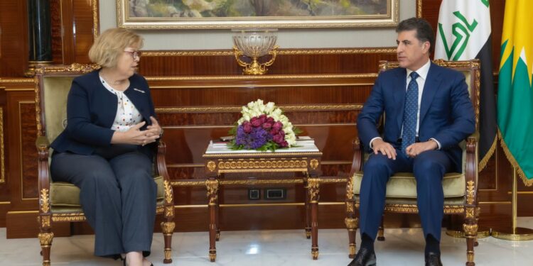 نيجيرفان بارزاني يستقبل وفد دبلوماسي امريكي رفيع