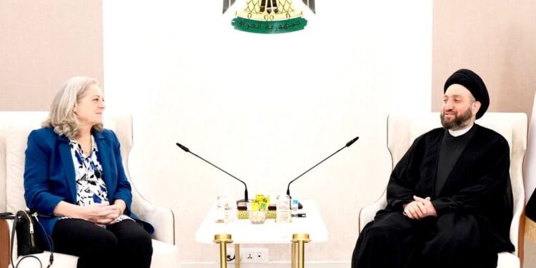 الحكيم والسفيرة الأميركية يبحثان آليات الخروج من الإنسداد السياسي