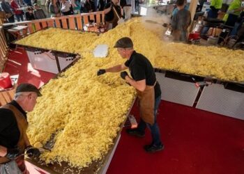 سويسرا تسجل رقما عالميا لأكبر فطيرة روستي