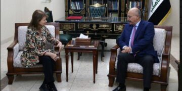 برهم صالح يستقبل رئيس مجلس الأعمال (العراقي – البريطاني) البارونة ايما نيكلسون