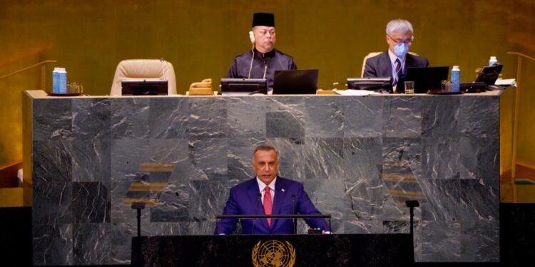 اهم ما جاء و بالنص كلمة السيد الكاظمي خلال أعمال الجمعية العامة للأمم المتحدة بدورتها 77