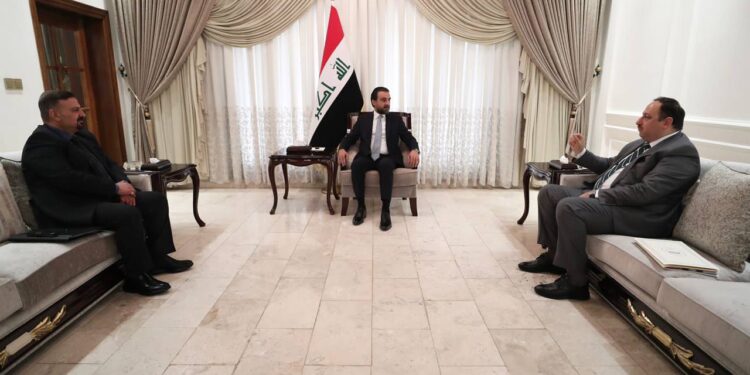 الحلبوسي يلتقي مع رئيسي هيئة النزاهة وديوان الرقابة المالية