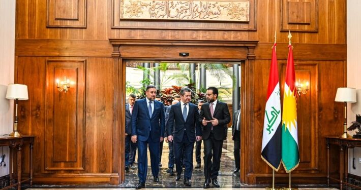 مسرور بارزاني يبحث مع الحلبوسي والخنجر مستجدات الأوضاع في العراق