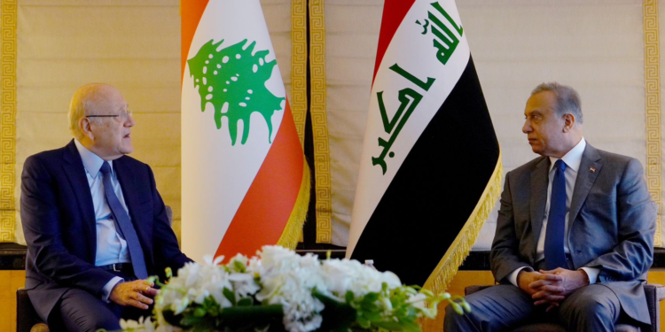 السيد الكاظمي يلتقي نجيب ميقاتي في نيويورك