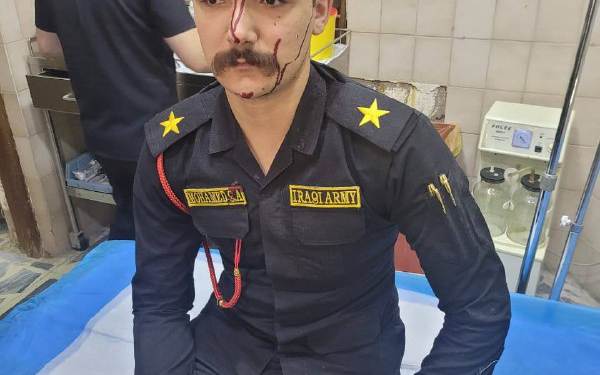 بالصور جرحى من القوات الامنية نتيجة القصف