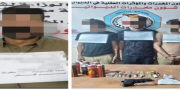 القبض على 4 من المتاجرين بالمواد المخدرة في الديوانية