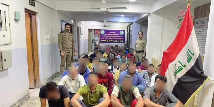 ضبط 50 أجنبياً مخالفا في محافظة البصرة