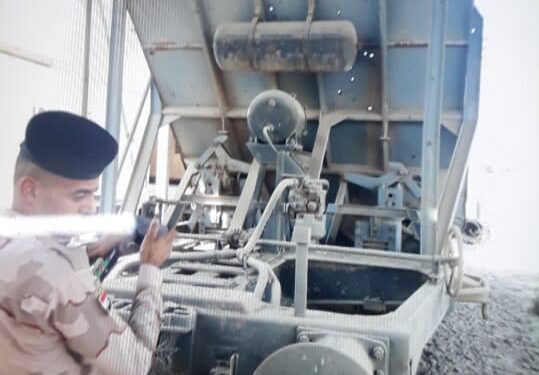 صور القصف الصاروخي لبناية الشركة العامة لسكك حديد العراق