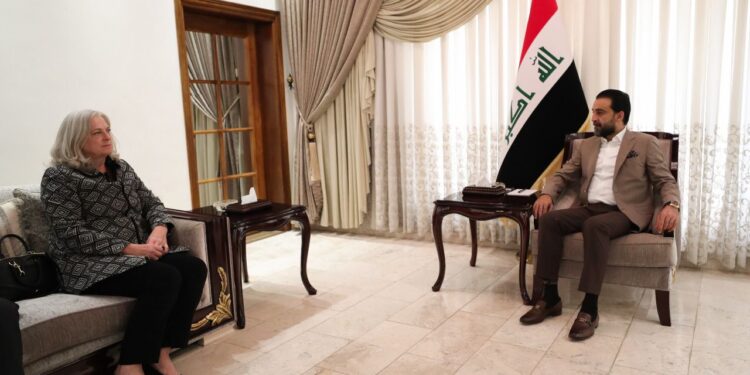 الحلبوسي يستقبل السفيرة الأمريكية