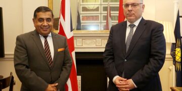 محمد جعفر الصدر يلتقي وزير الدولة لشُؤُون الشرق الأوسط وجنوب آسيا البريطانيّ