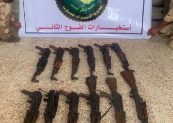اعتقال شخصاً قام بإطلاق نار ومصادرة أسلحة وأعتدة في ميسان