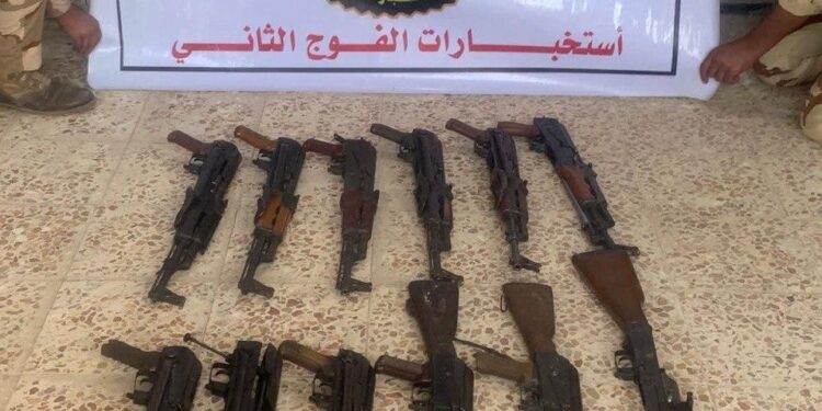 اعتقال شخصاً قام بإطلاق نار ومصادرة أسلحة وأعتدة في ميسان