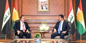 ‏رئيس حكومة إقليم كوردستان يستقبل وزير العدل العراقي